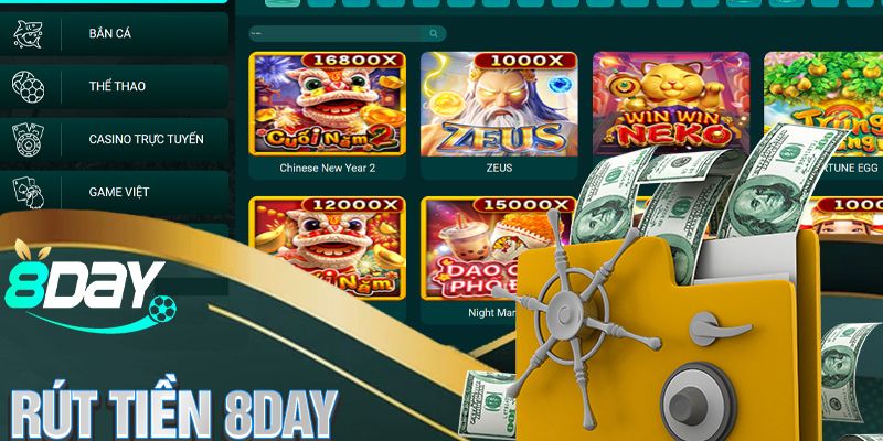 Hướng dẫn chi tiết từ A đến Z các bước rút tiền 8DAY