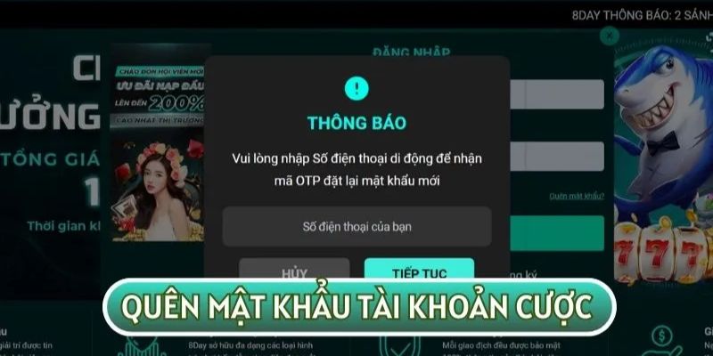Hướng dẫn cách lấy lại mật khẩu 8DAY an toàn, nhanh chóng